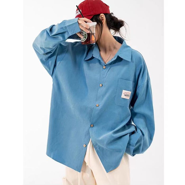 Early Autumn Age-Reducing Shirt with Tie, Soft Girl Casual Shirt, Sun Protection Jacket, Loose Fit, Slimming, Lazy Style, College Trend, Off-Shoulder