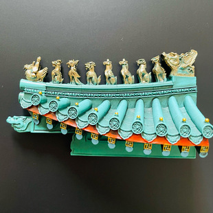 Xi'an Cultural and Creative Souvenirs Bell Tower Eaves Beast Refrigerator Magnetic Tiles Shaanxi Museum Tourism Special Souvenir