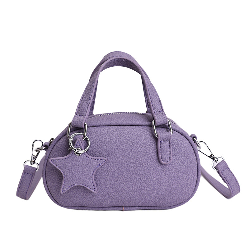 Niche Design Bowling Bag For Women, Cute 2026 New Retro Handbag, Single Shoulder Crossbody Boston Bag - Thumbnail 6
