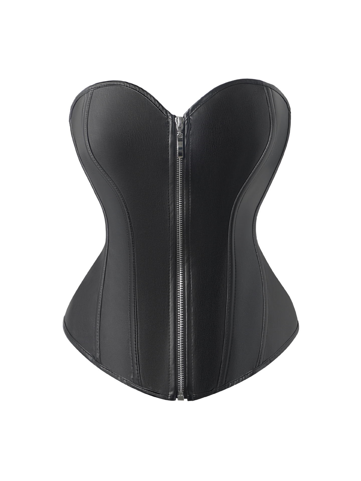 Corsé de palacio, cremallera de PU de cuero clásico, corsé europeo y americano, corsé de pecho y cintura, fuente de Amazon AliExpress