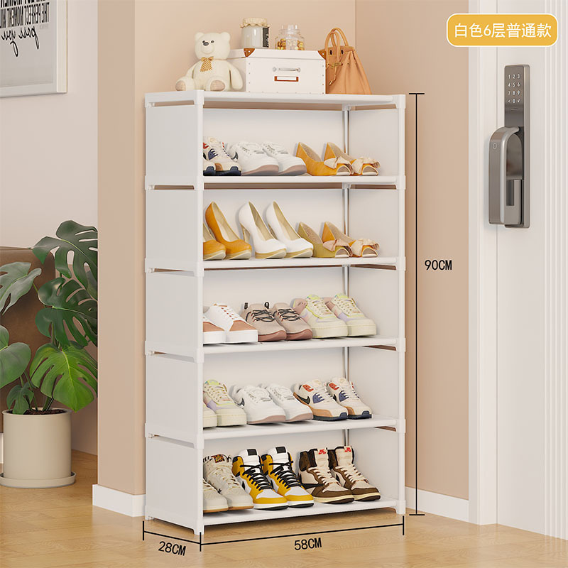 Estantes de zapatos simples de almacenamiento de puerta doméstica hermoso interior a prueba de polvo multicapa de gran capacidad gabinete de zapatos comercio exterior explosión al por mayor image 12