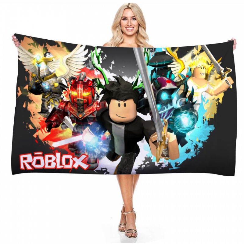 Roblox Virtual World Series 3D digital printing rectangular beach towel bath towel non-stick sand