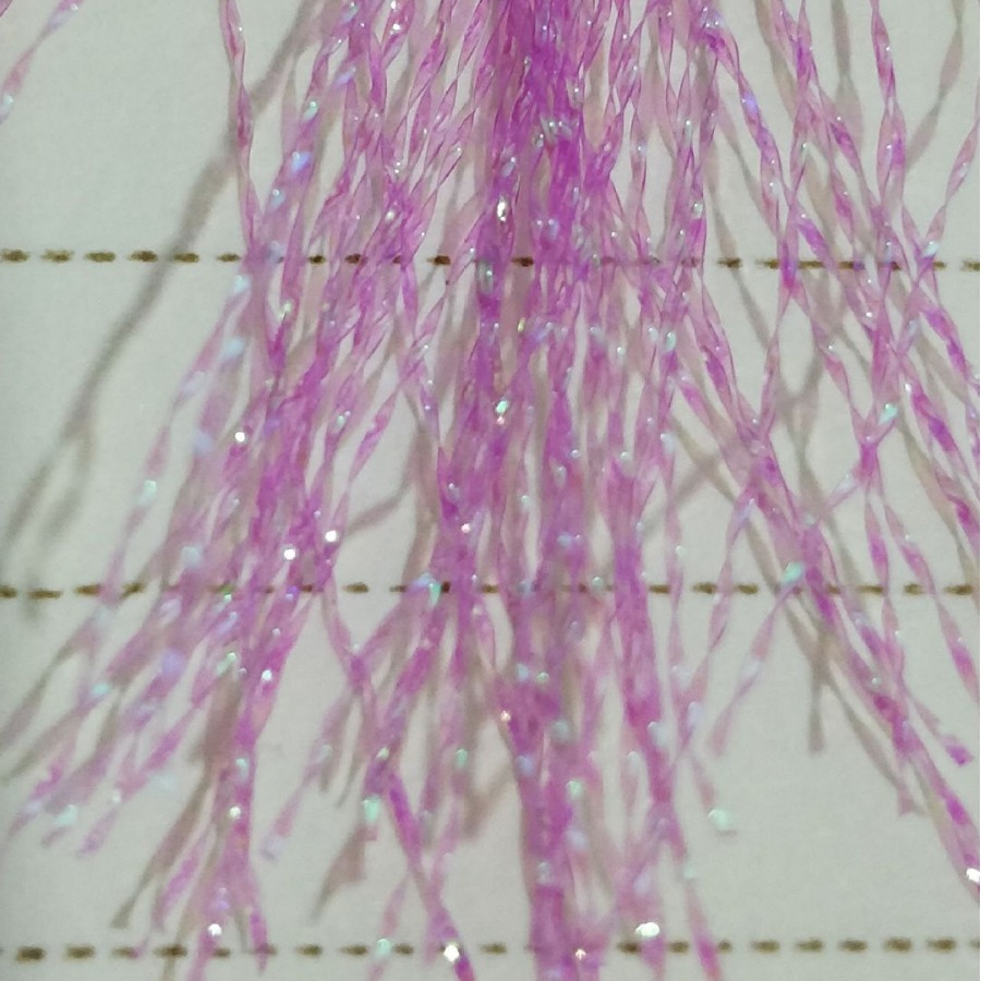 墙衣背景用白银色假鱼饵装饰绑钩长条螺旋金片淡金黄色大亮片丝条