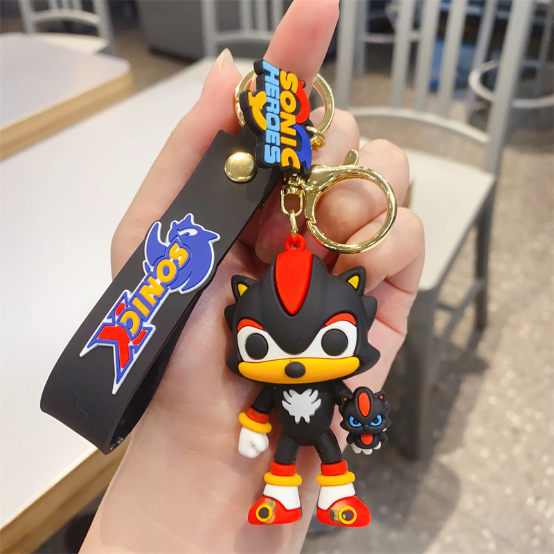 漫画のアイデアかわいい超音鼠ソニックのキーホルダーの車のキーホルダーのカップルのカバンのペンダントの贈り物の卸売り|undefined