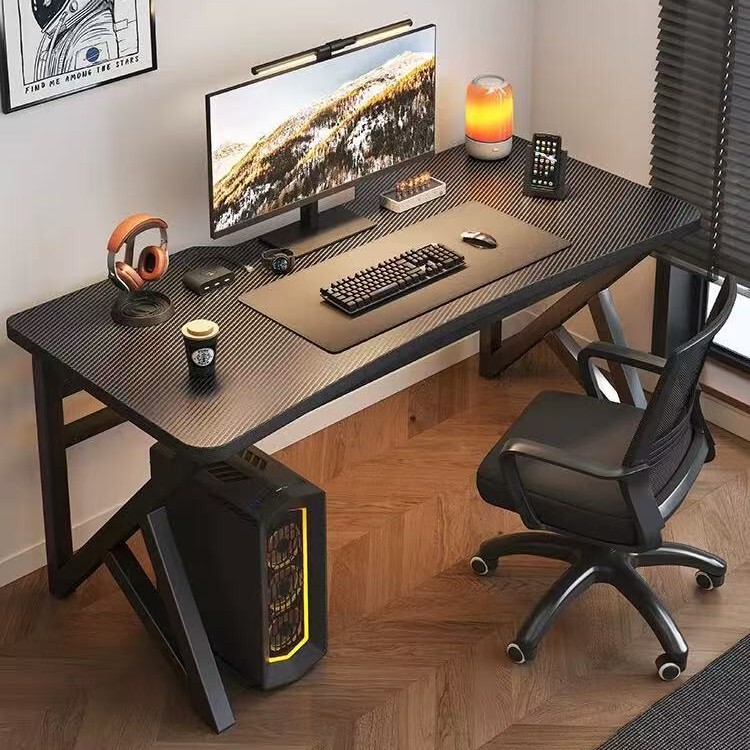 Computer Desk Desktop Home-Use Gaming Carbon Fiber Texture Gaming Table Office Desk Chair Simple Study Room Writing Desk