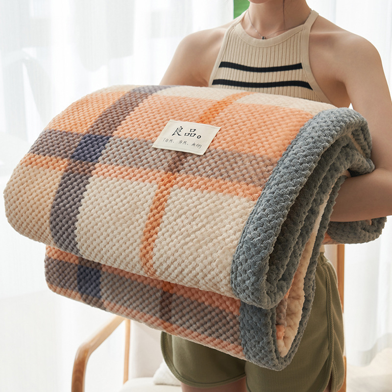 Invierno engrosado mantas de lana de coral siesta de oficina sofá mantas para niños cama edredón pequeño