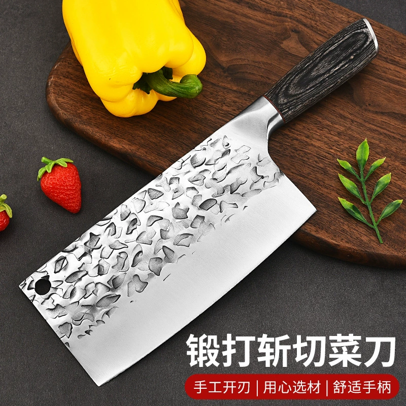 Кованный универсальный кухонный нож, германская марганцевая сталь, для дома и шефа, острый для нарезки овощей и мяса