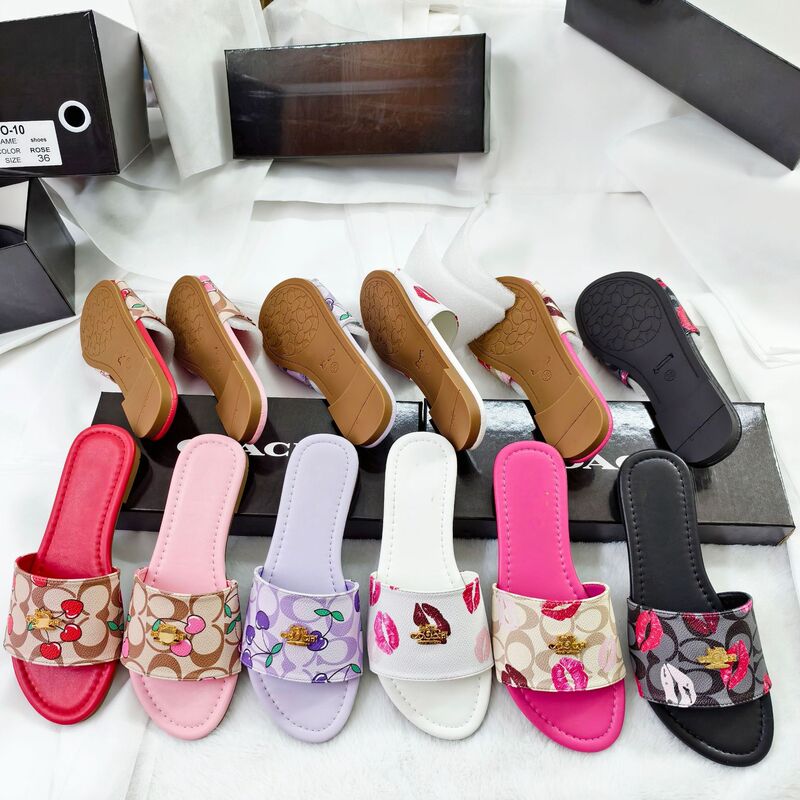 Cute Multi-Colored Lips Cherry Slippers for Women, New Spring/Summer 2026, Versatile Slip-On for Outdoor Wear