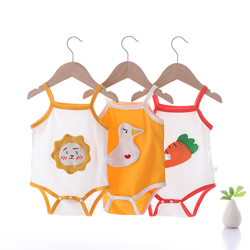 baby camisole one-piece garment summer men and women Bodysuit Short sleeved Thin section Climbing clothes Newborn triangle Romper