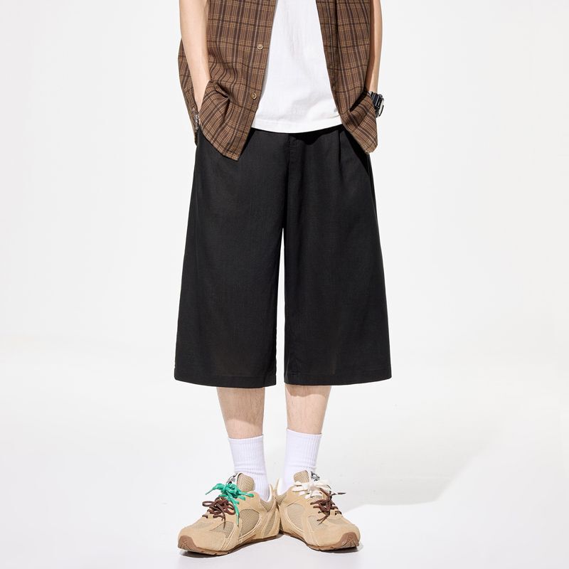 Danboni | 2026 Summer New Cotton-Linen Cropped Wide-Leg Pants for Men, Japanese Style Loose Linen Straight-Leg Casual Pants Danboni | 2026 Summer New Cotton-Linen Cropped Wide-Leg Pants for Men, Japanese Style Loose Linen Straight-Leg Casual Pants