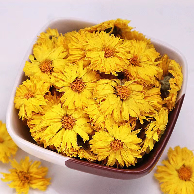 Huīyuántáng: Source Direct from Xiuining—Wholesale Bulk Yellow Chrysanthemum Tea, Featuring Small Yellow Chrysanthemums and Jin Gong Chrysanthemums