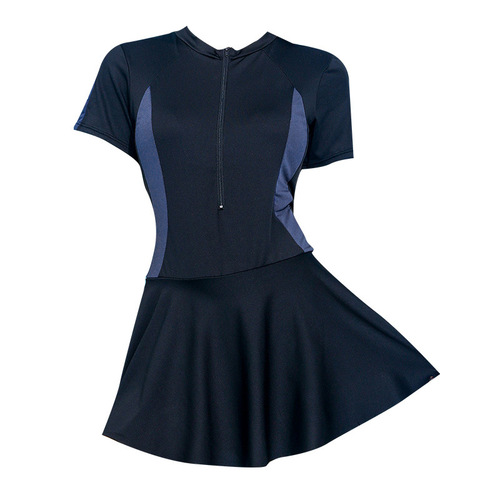 Women's One-piece Swimsuit, Sporty Hot Spring Swimwear, High-end Conservative Fitted Slimming Dress-style Vacation Swimwear, Wholesale