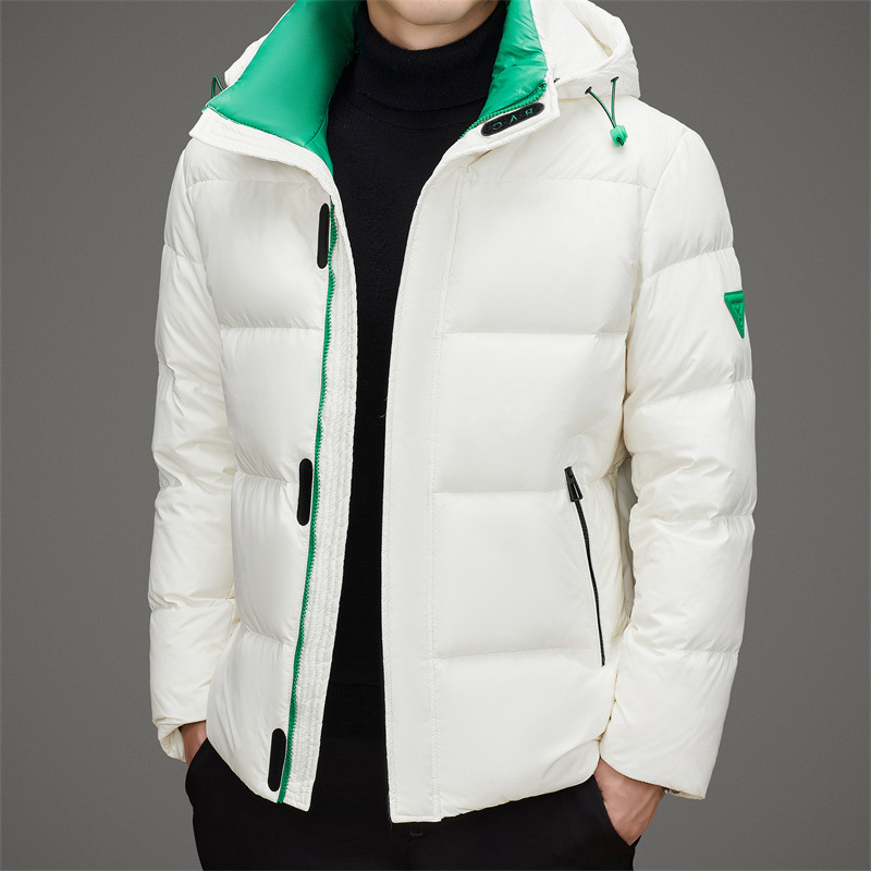fashionable short keep warm winter glossy velvet down jacket