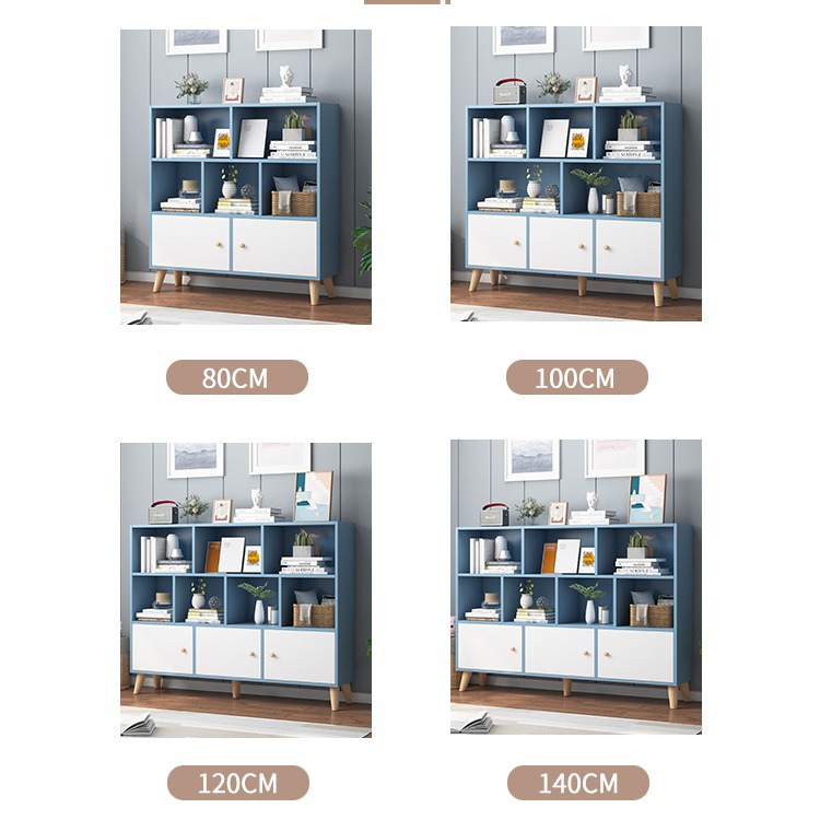 Simple estantería piso simple sala de estar rack de almacenamiento hogar estante de almacenamiento de juguete para niños estudiante a cuadros estantería corta