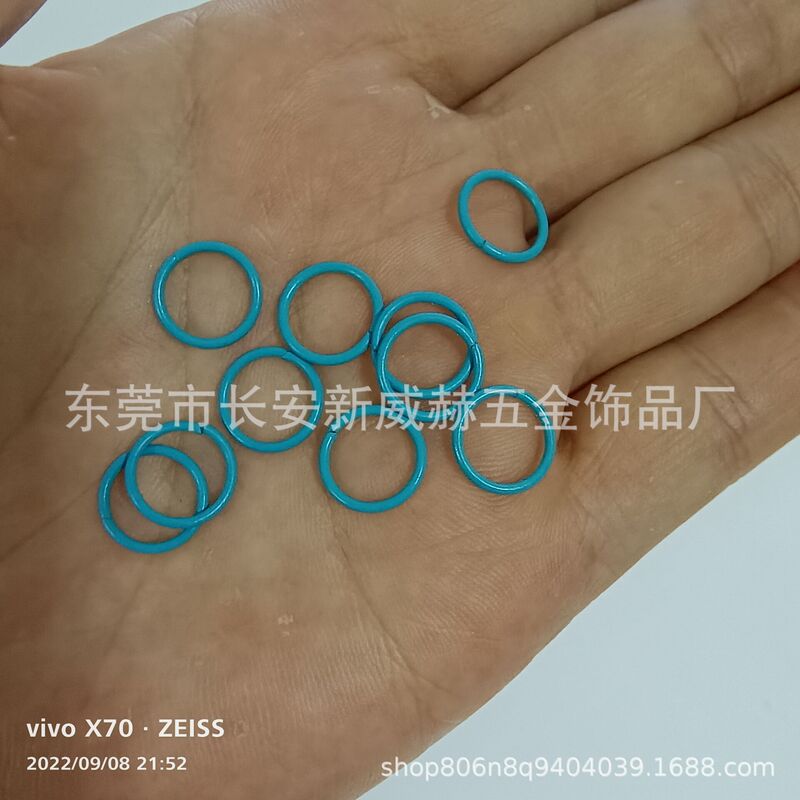 手作り材料10mmカラー鉄製塗装シングルリング開口リングキーホルダー接続リング|undefined