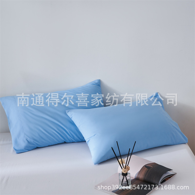 跨境拉绒超细纤维枕套 pillowcase亚马逊热销纯色磨毛枕头套详情1