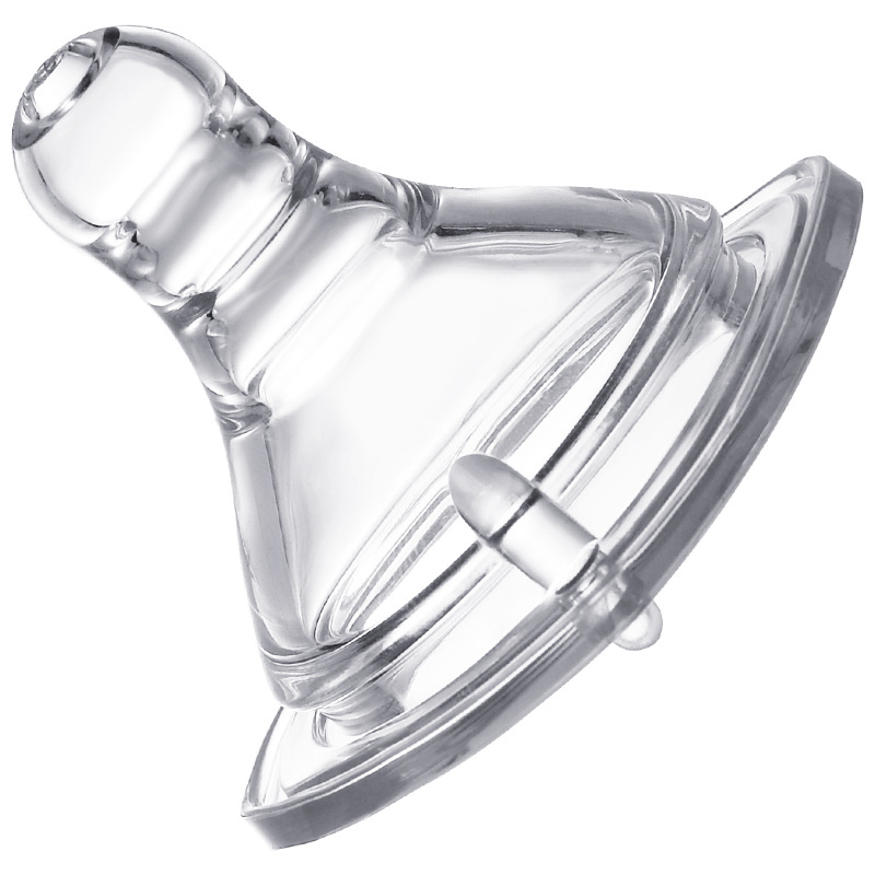 Pezón de silicona de boca estándar pezón de bebé de leche materna natural de calibre ancho pezón de barril
