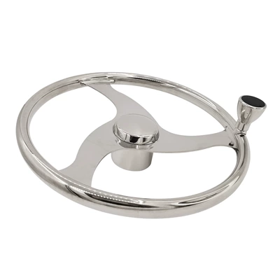 Marine stainless steel steering wheel 13.5/15.5 inch speedboat steering wheel hardware accessories for marine yacht