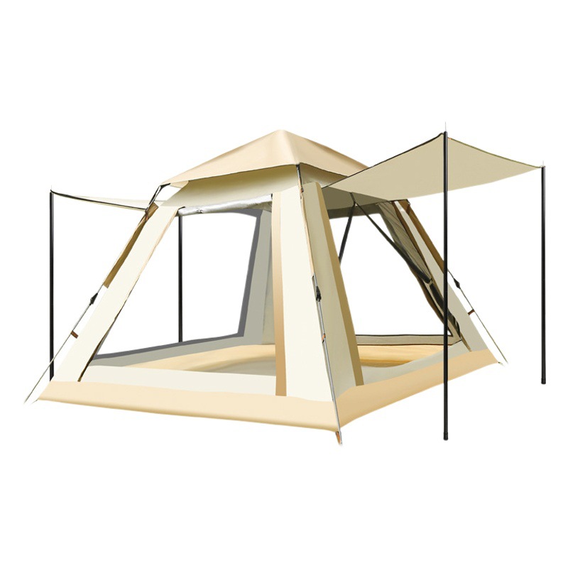 Outdoor Tent, Outdoor Camping Canopy, Two-In-One, 3-4 Person Portable Waterproof Folding Fully Automatic Camping Equipment