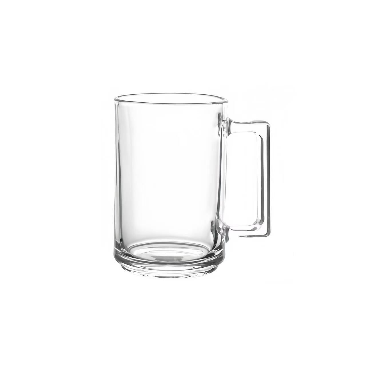 Mayorista de vidrio transparente comercial tazas de cerveza tazas de vino tazas de té tazas de jugo tazas de bebida logotipo imprimible