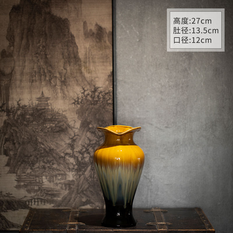 Jingdezhen vintage vasijas de cerámica negra decoraciones decorativas en la sala de estar decoraciones creativas