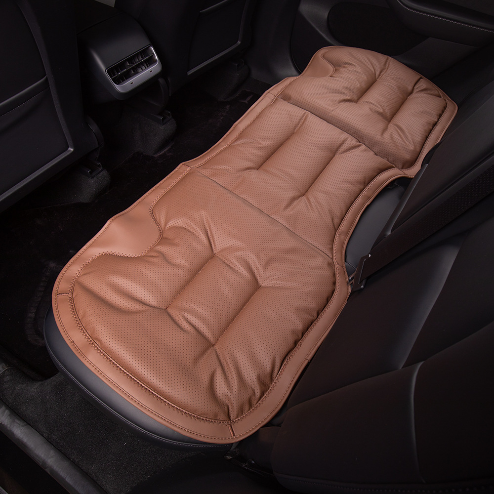 Seat cushion, seat cover — Universal Ventilated Seat Cover Cushion - chestnut-brown-nappa-leatheranti-slip-breathable-rear-seat