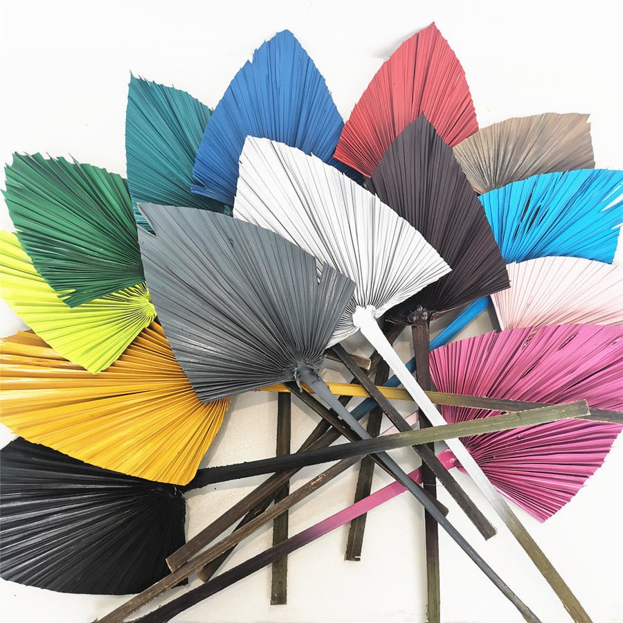 Cross-border spray paint bleached sunflower leaf Guanyin fan cattail…