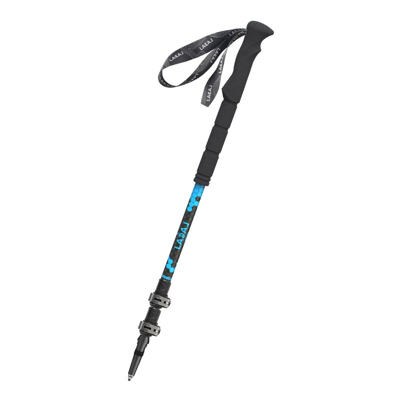 Ultra-light outdoor telescopic trekking pole carbon fiber walking stick multi-functional carbon outer locking hiking stick hiking stick wholesale