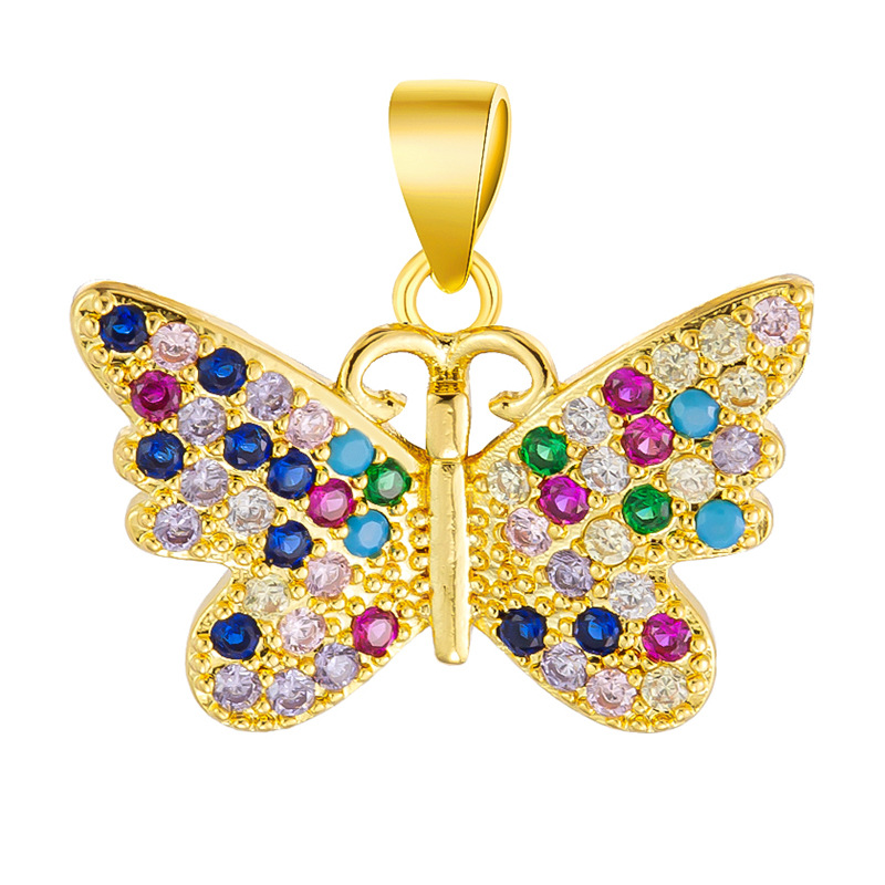 Colgante de cobre micro incrustado Gufasha oro goteo de aceite perlas de transferencia DiDi con perlas de acessorios de perlas huecas fábrica de perlas al por mayor