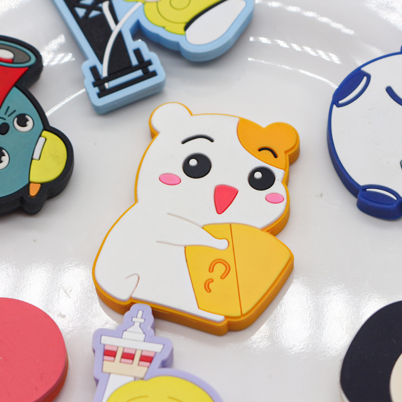 Caricatura creativa 3D adorable pegatina de refrigerador animal adorable dibujos animados creativo pegatina de refrigerador magnético pegatina de refrigerador creativo