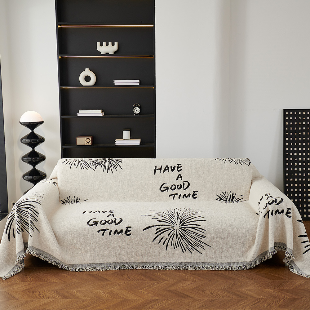 New Four Seasons universal chenille thickened non-slip sofa towel modern simple dustproof full cover one-piece sofa cover
