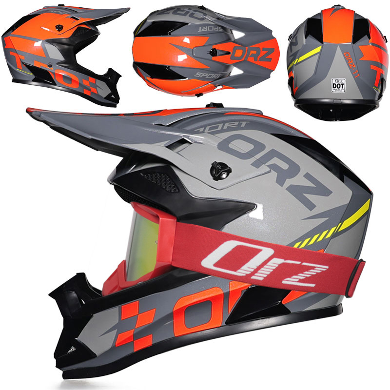 Nuevo casco de ciclismo Off-Road Orz, casco de rally para hombres y mujeres, casco todoterreno transpirable de carreras ADV de talla grande