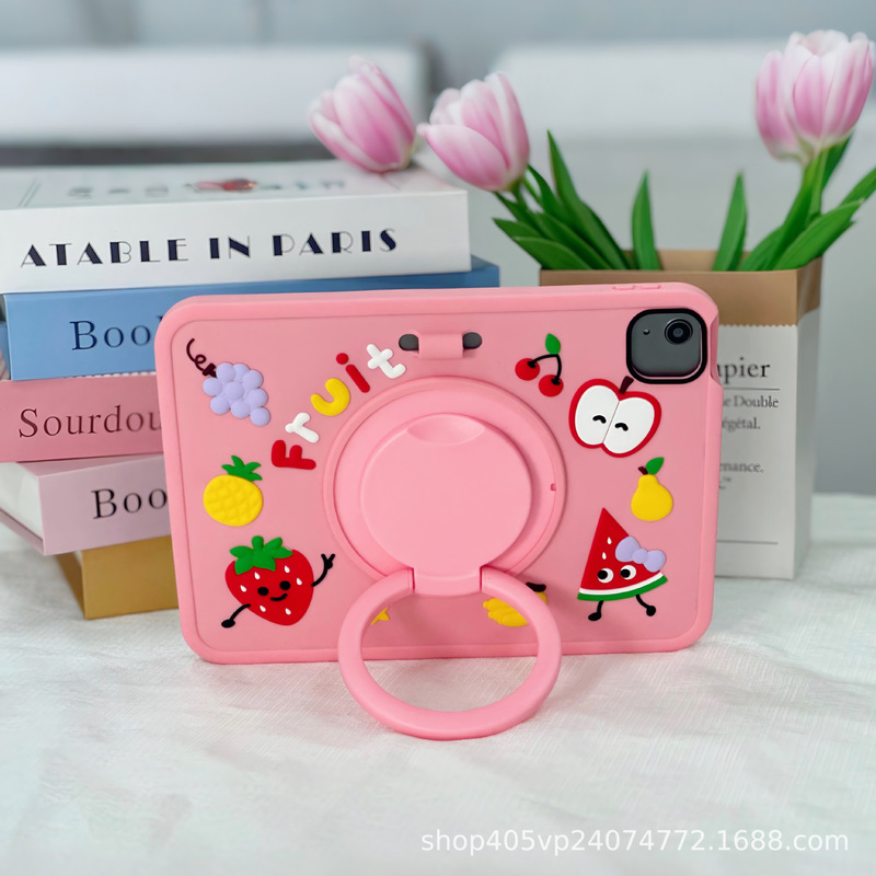 Cute and Fresh Ipad10/11 Tablet Protective Cover Suitable for Mini6/7Air5 Silicone Anti-Fall Tablet Case