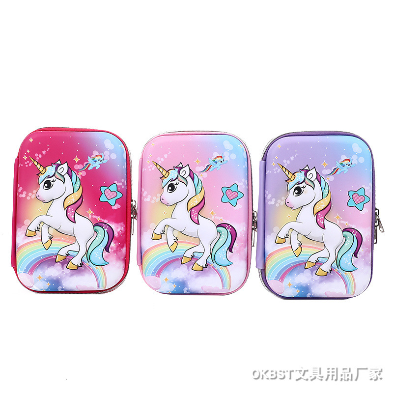 Caja de lápiz grande 3D EVA caja de lápiz de papelería caja de lápiz de estudiante de escuela primaria kindergarten lindo ins caja de lápiz creativa de gran capacidad