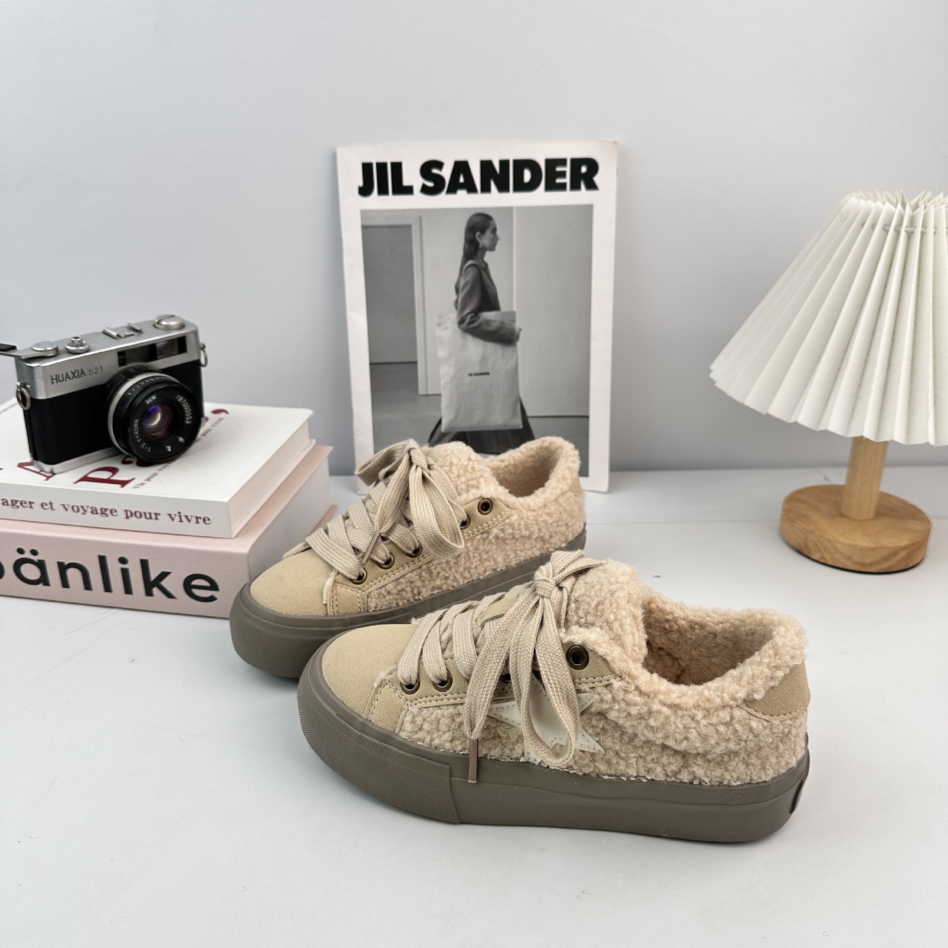 Yuanbo estudiantes lindos zapatos de lona calientes de ternero para mujeres 2025 invierno nuevo estilo coreano de zapatos de skate de ternero