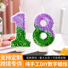 クロスボーダー誕生日デジタルキャンドルケーキベーキングショッププラグイン子供の1歳の装飾0-9クリエイティブデザート雰囲気