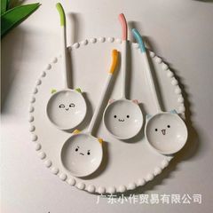 Small fresh and cute cat ceramic spoon cartoon ceramic spoon dessert spoon ceramic spoon coffee ice cream spoon meal spoon