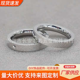 0.9牙口钛钢戒指纯手工镜面抛光内螺纹饰品配件耳骨钉百搭戒指