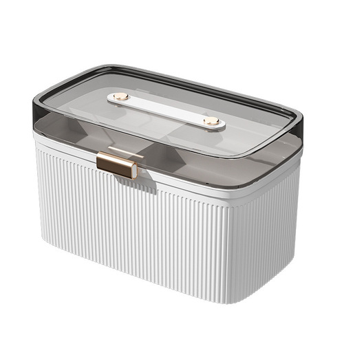 Portable children's household light luxury storage box Transparent medicine box household large capacity wholesale