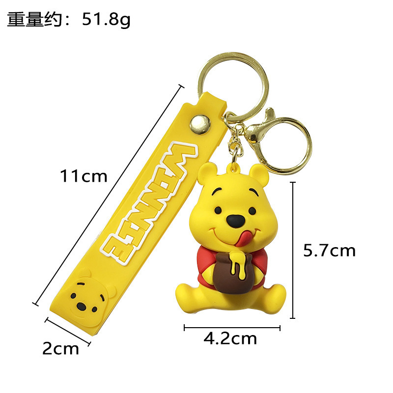 漫画かわいいウィニグマアニメ人形シリコンキーホルダーかばんストラップカップル小さなギフト人形機|undefined