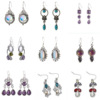 Ruby earrings, accessory, European style, moonstone