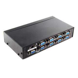 丰杰 FJ-3508 VGA分配器1进8出 VGA分屏器1分8 VGA一进8出 350MHZ