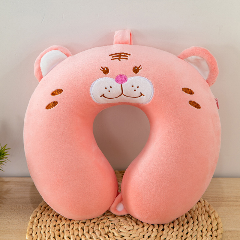 Almohada en forma de U de negocios, almohada para el almuerzo de oficina, viaje de negocios, almohada para el cuello de rebote lento, almohada en forma de U de espuma con memoria de joroba