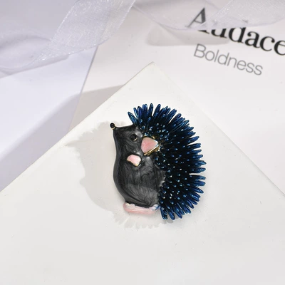 Enamel Hedgehog Brooch Fashion: Yaxa sancaqları - b3-2-5920