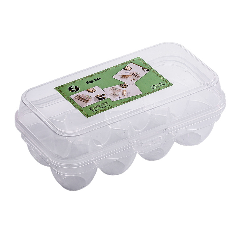Caja de almacenamiento de huevos transparentes caja de almacenamiento de huevos casera anti-caída caja de preservación de huevos de plástico de grado alimenticio de cocina puede superponerse sellado