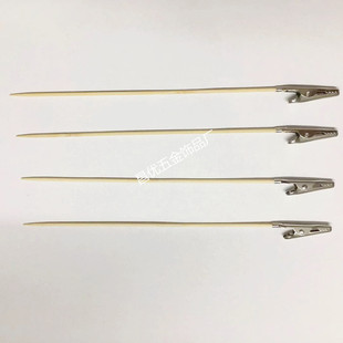 Factory direct metal alligator clip bamboo stick clip wooden stick clip model color clip DIY paint color clip spot