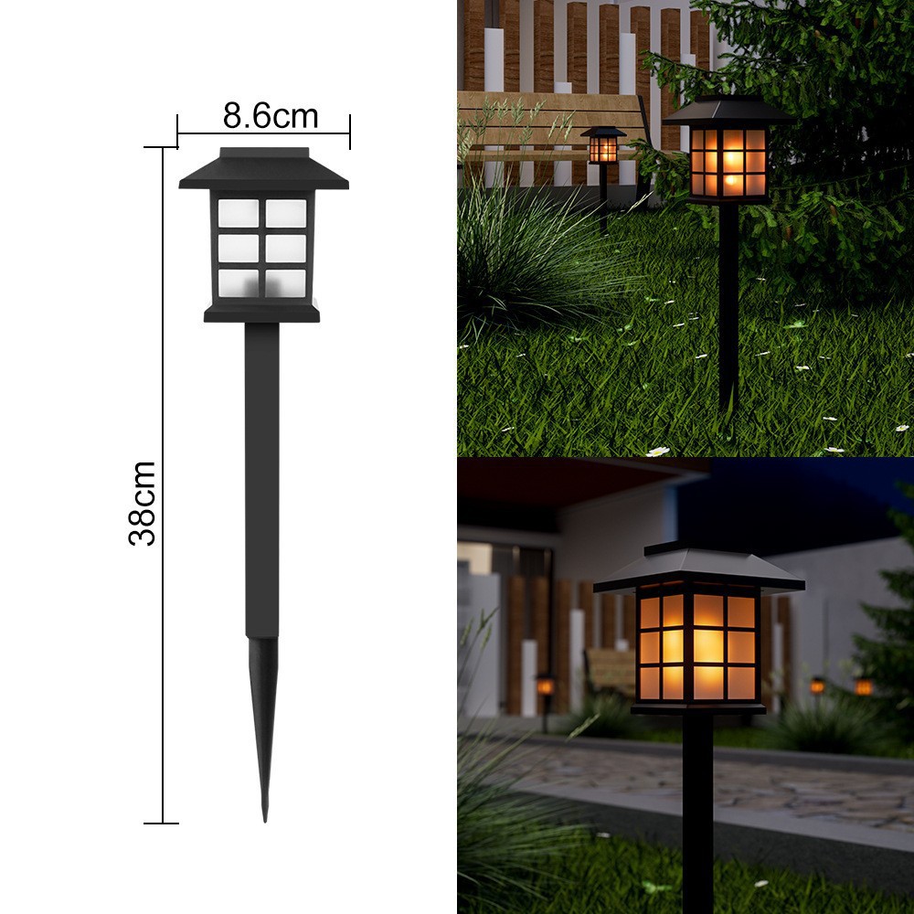 Luz solar LED a prueba de lluvia al aire libre lámpara de césped pequeña lámpara de casa mini lámpara solar lámpara de palacio lámpara de jardín