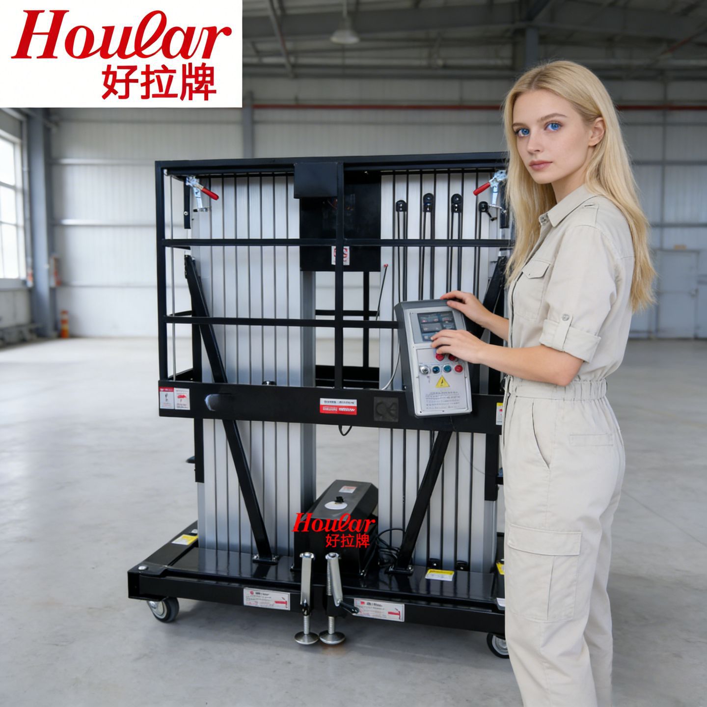 现货双柱10米铝合金高空作业检修平台电动升降台移动式液压升降机