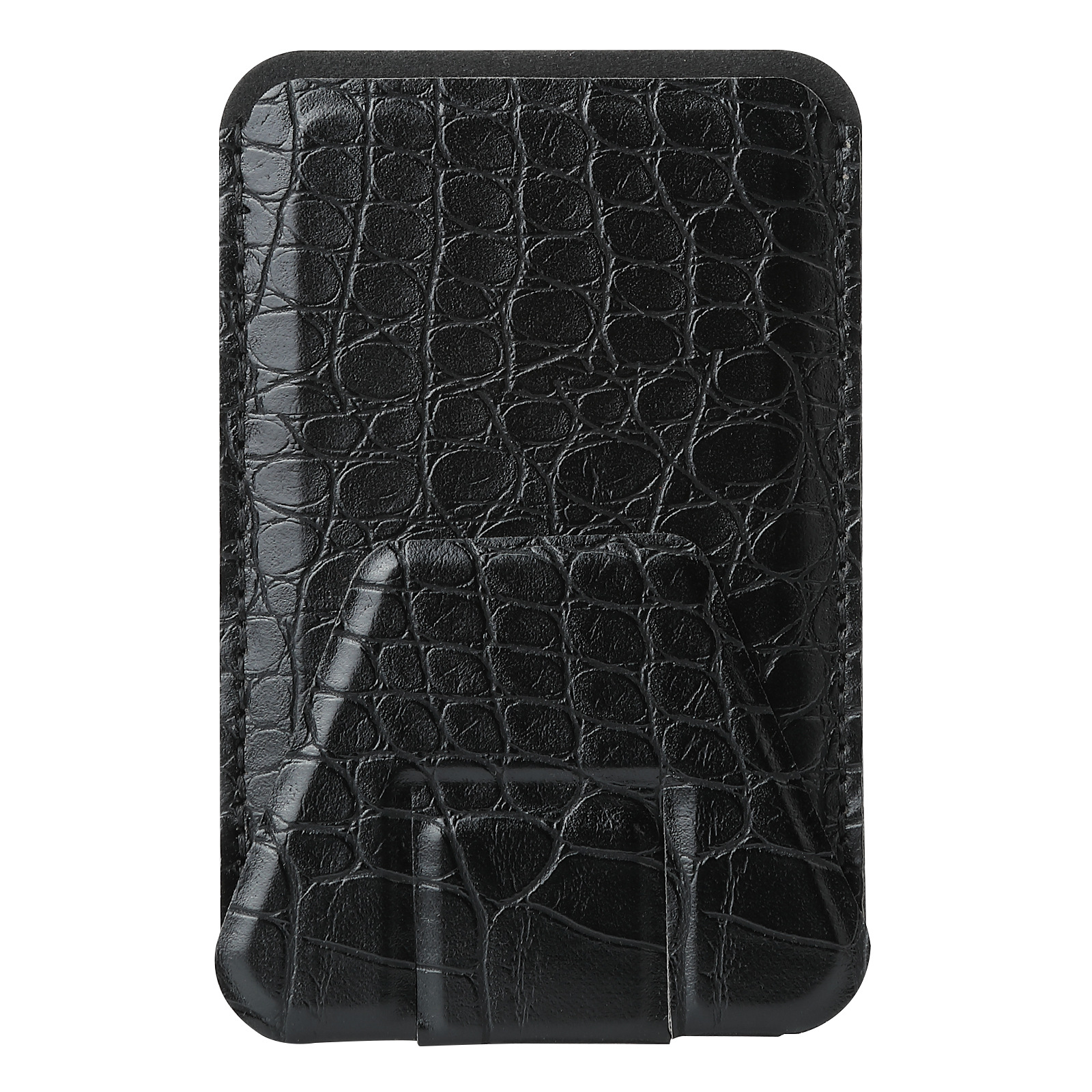 Funda para teléfono con diseño de cocodrilo en stock, con soporte magnético para tarjetas, adhesivo magnético súper fuerte, portátil para escritorio.