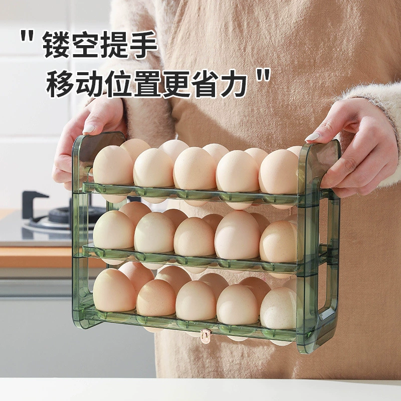 Egg storage box special side door storage rack for refrigerator flip-fitting egg box special box egg storage tool